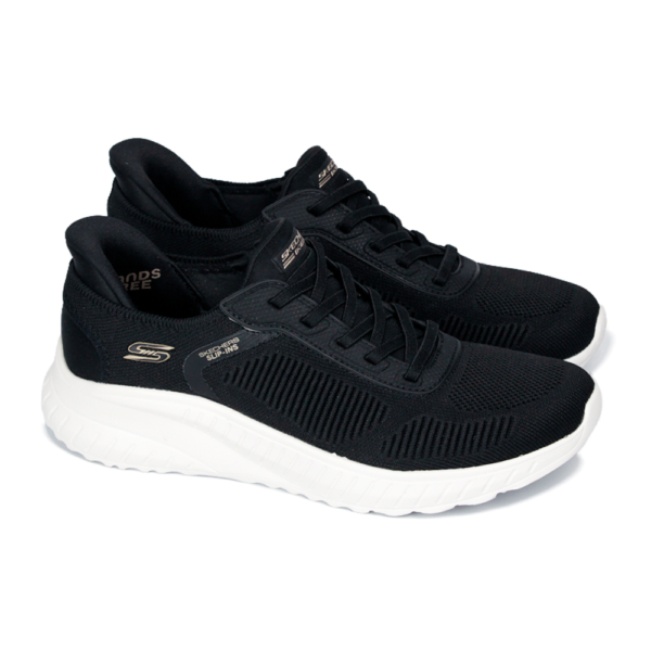 Tênis Skechers Feminino Bobs Squad Chaos Current Muse Slip-ins Preto 117497