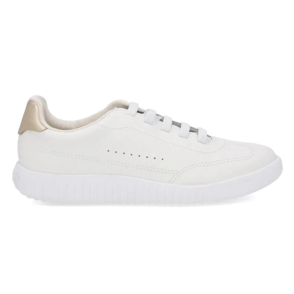 Tênis Feminino Usaflex em Couro Branco AN08003