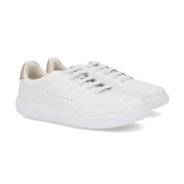 Tênis Feminino Usaflex em Couro Branco AN08003