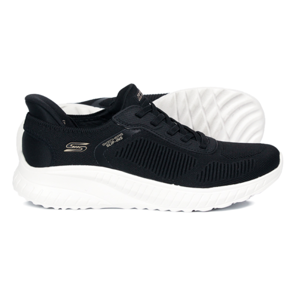 Tênis Skechers Feminino Bobs Squad Chaos Current Muse Slip-ins Preto 117497