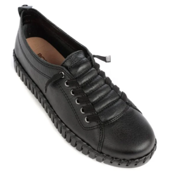 Tênis Feminino Bottero Casual em Couro Preto 369504