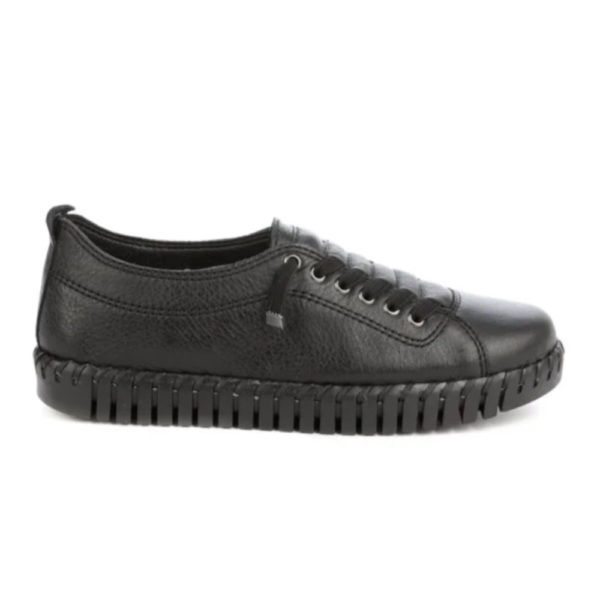 Tênis Feminino Bottero Casual em Couro Preto 369504