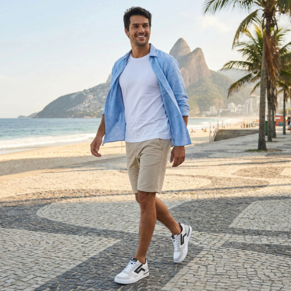 Sapatênis Masculino Pegada em Couro Branco 111951-02