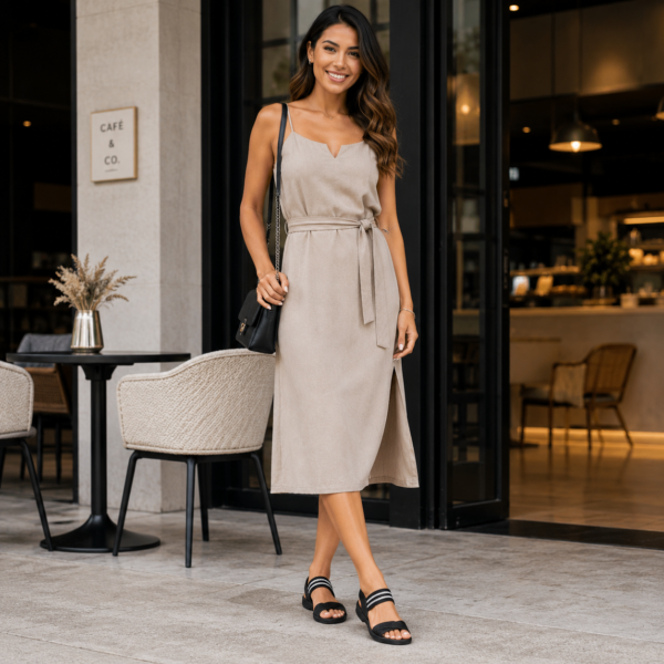 Sandália Usaflex Feminina em Couro Preto PA03001