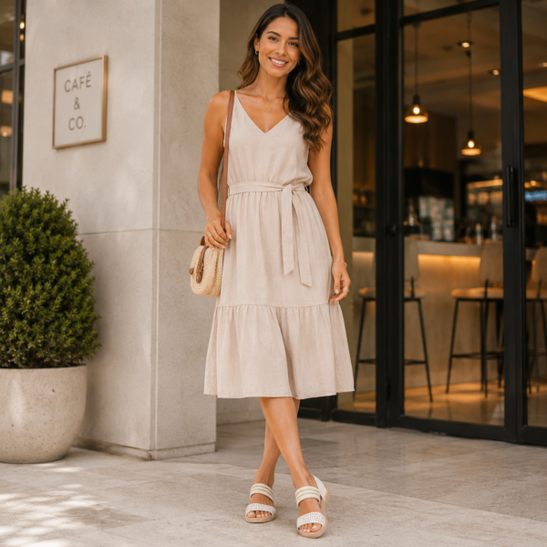 Sandália Usaflex Feminina em Couro Off-White PA03001