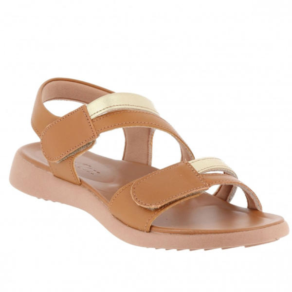 Sandália Usaflex Feminina em Couro Terracota MA09006