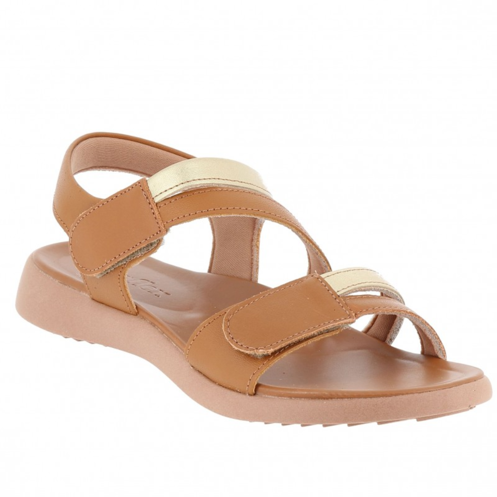Sandália Usaflex Feminina em Couro Terracota MA09006