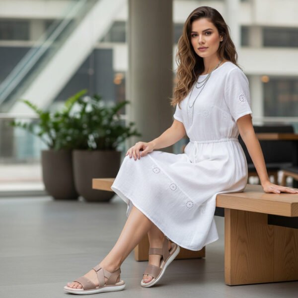 Sandália Feminina Pegada em Couro Marrom 232835-01