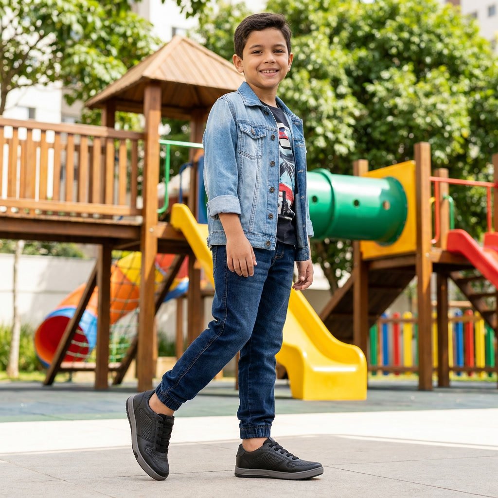Sapatênis Infantil Pegada PGD Preto 370428-03 - Imagem 2