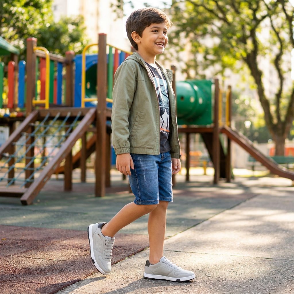 Sapatênis Infantil Pegada PGD Off-White 370428-02 - Imagem 7