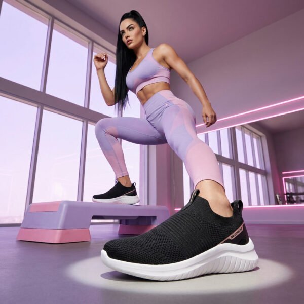 Tênis Skechers Feminino Slip on Ultra Flex 2.0 Preto 896366BR-BKRG
