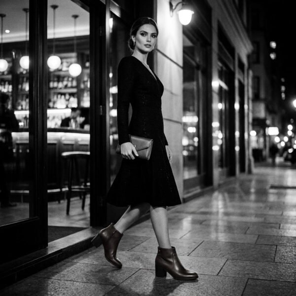 Bota Feminina Bottero em Couro Cano Baixo Burnish Café 346901