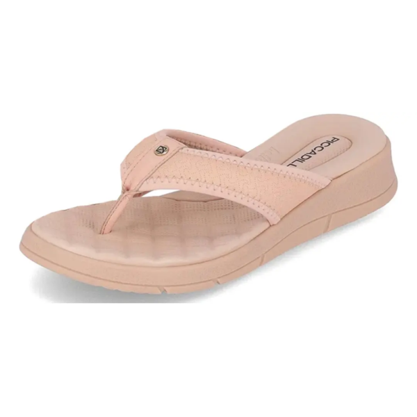 Chinelo Feminino Piccadilly Anabela Dedo Ortopédico Rose 571009