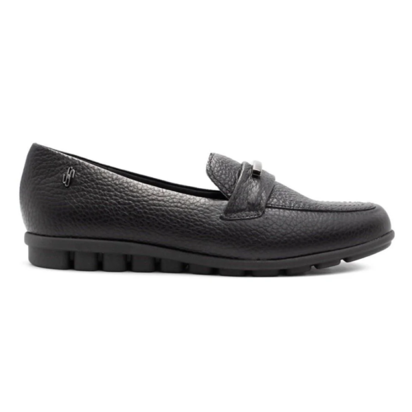 Mocassim Feminino Usaflex em Couro Preto AL3404