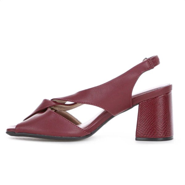 Sandália Feminina Piccadilly Salto Bloco Vinho 626010