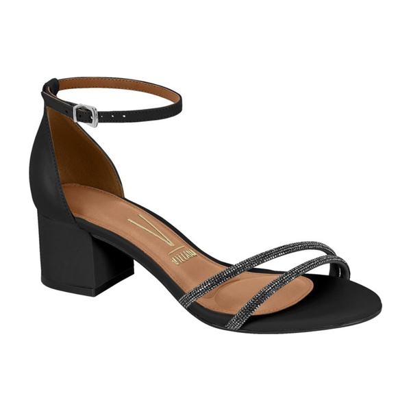 Sandália Feminina Vizzano Salto Bloco Médio Preto 6291.1715.7286.96754