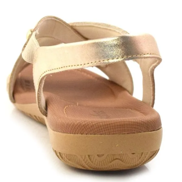 Sandália Usaflex Plataforma Dourado R1804