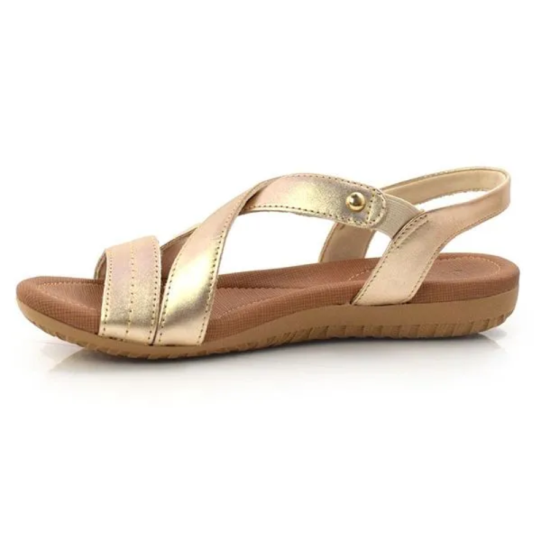 Sandália Usaflex Plataforma Dourado R1804
