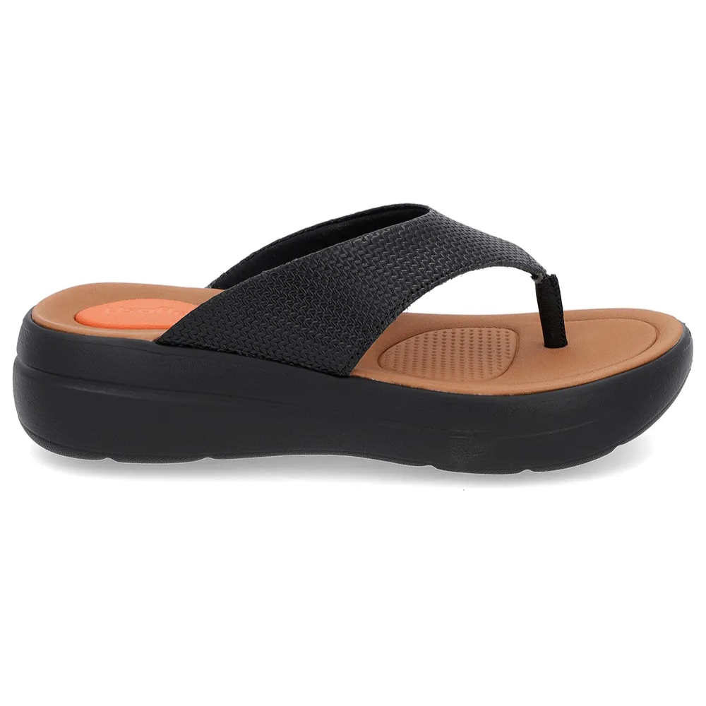 Chinelo Usaflex em Couro Preto AM12003
