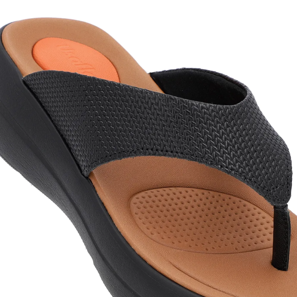 Chinelo Usaflex em Couro Preto AM12003