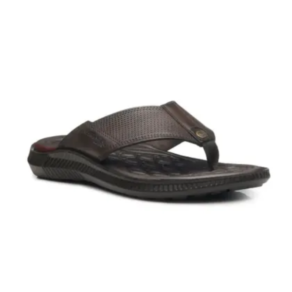 Chinelo Pegada Masculino em Couro Anilina Cravo 133159-02