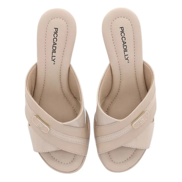 Tamanco Feminino Piccadilly Bege 408219