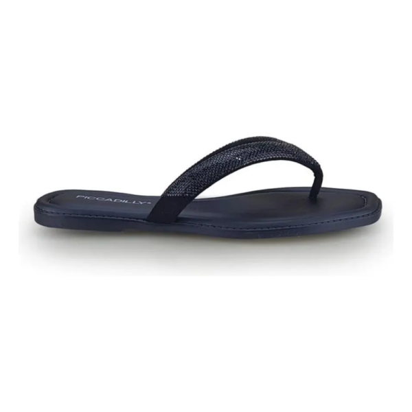 Chinelo Feminino Piccadilly Preto com Strass Preto 508039