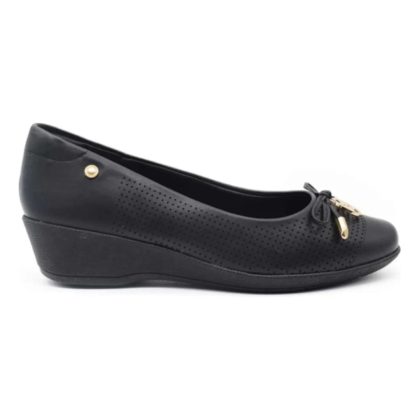 Sapatilha Feminina Anabela Santinelli Bico Redondo Preto 1660-004-252