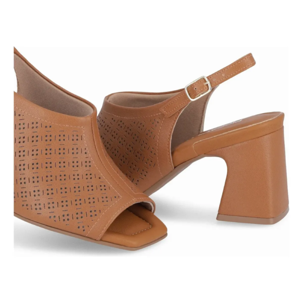 Sandália Feminina Piccadilly Salto Bloco Caramelo 626055