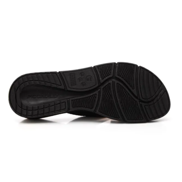 Chinelo Feminino Piccadilly Anabela Dedo Ortopédico Preto 571009