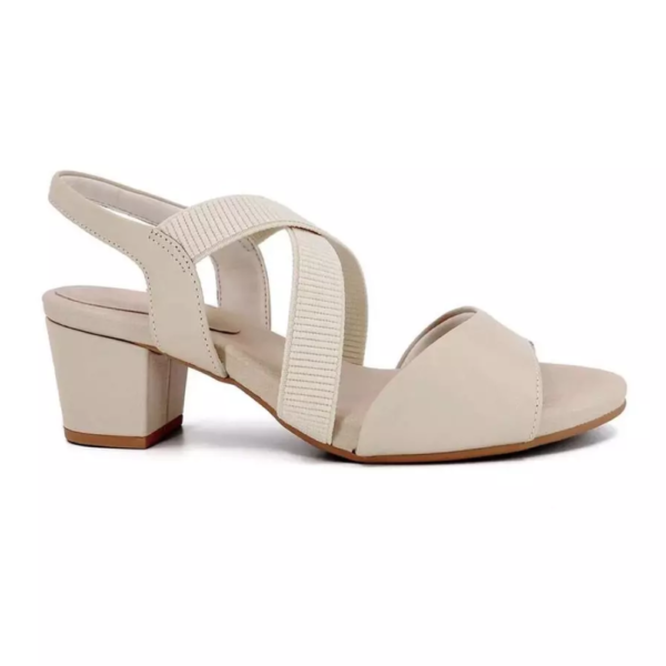 Sandália Usaflex em Couro Off-white Y8215