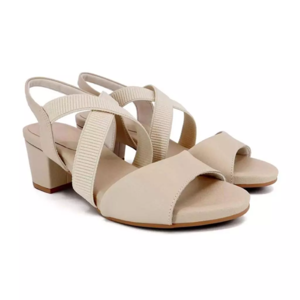 Sandália Usaflex em Couro Off-white Y8215