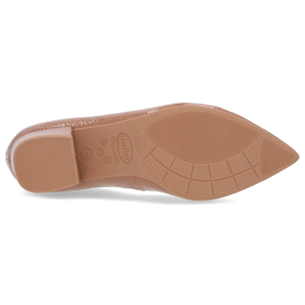 Scarpin Salto Bloco Marrom Vernizado AM33002