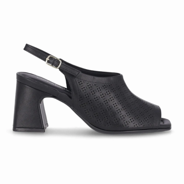 Sandália Feminina Piccadilly Salto Bloco Alto Preto 626055