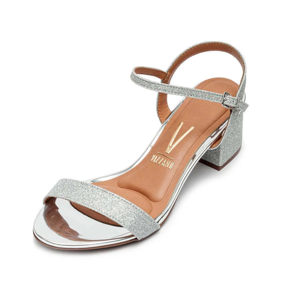 Sandália Feminina Vizzano Salto Bloco Médio Prata 6291.900.26594.41 - Imagem 2