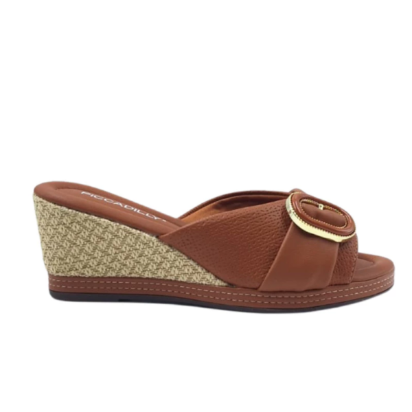 Tamanco Feminino Anabela Piccadilly Ocre 408241