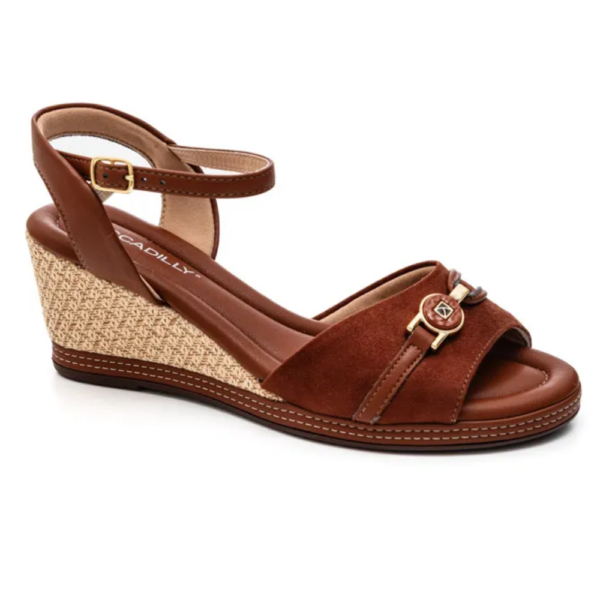Sandália Feminina Piccadilly Anabela Marrom 408243