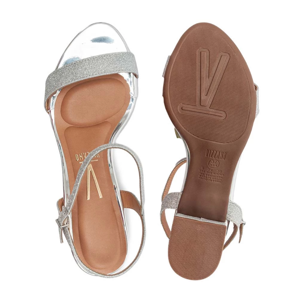 Sandália Feminina Vizzano Salto Bloco Médio Prata 6291.900.26594.41 - Imagem 3