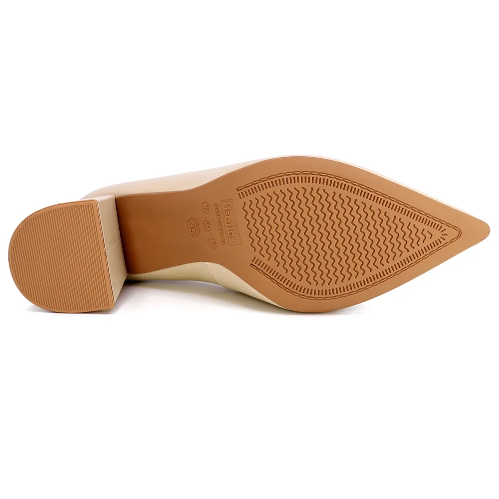 Scarpin Salto Bloco Off-white AH0511 - Imagem 5