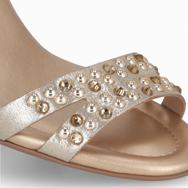 Sandália Feminina Piccadilly Alto Ouro Dourada 712018
