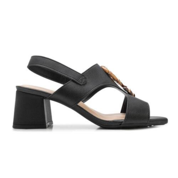 Sandália Feminina Modare Marrom Salto Blcoco Médio Preto 7172.127.21736.15745