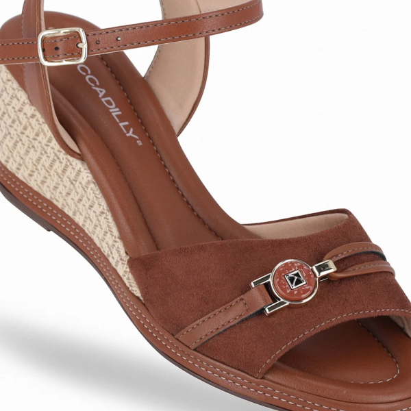 Sandália Feminina Piccadilly Anabela Marrom 408243
