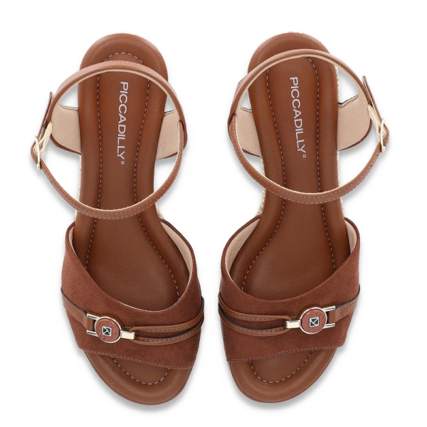 Sandália Feminina Piccadilly Anabela Marrom 408243
