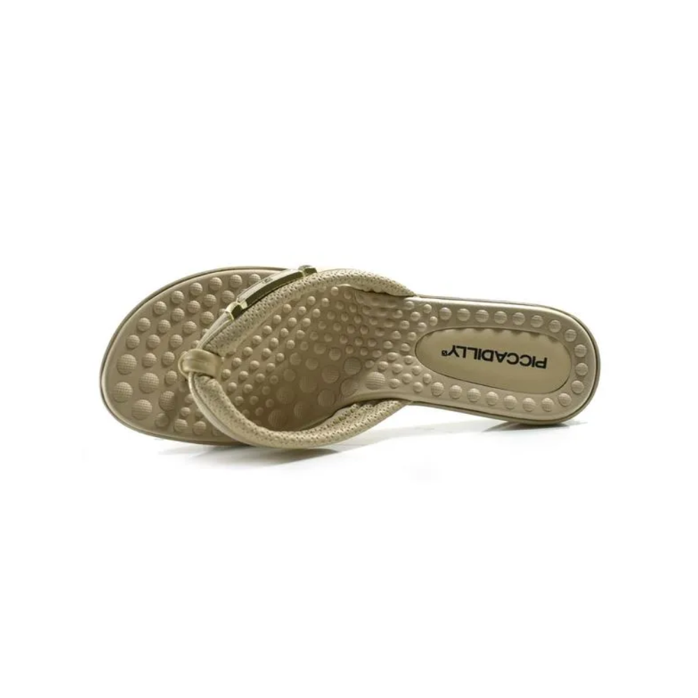 Chinelo Anabela Piccadilly Ultra Conforto Off-white 500411 - Imagem 4