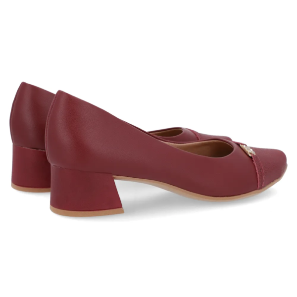 Scarpin Usaflex Salto Médio Couro Rebu AL3803