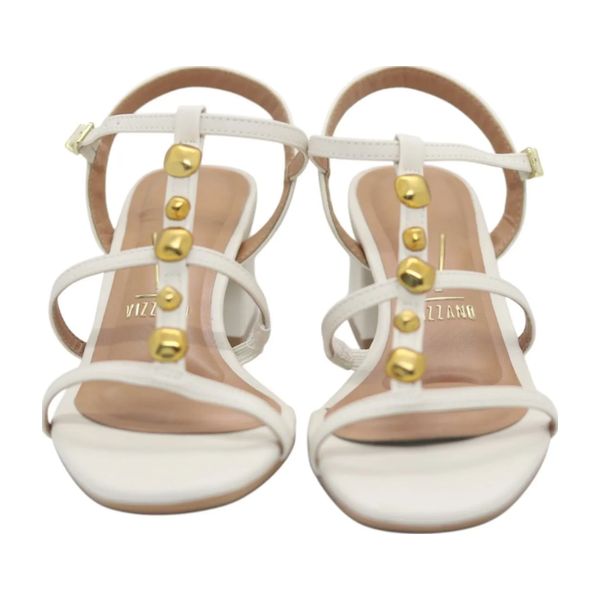 Sandália Feminina Vizzano Salto Bloco Médio Off-white 6428.153.7286.35312