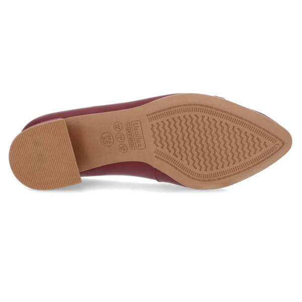Scarpin Usaflex Salto Médio Couro Rebu AL3803