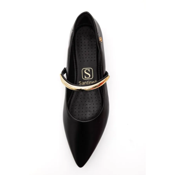 Sapatilha Feminina Boneca Santinelli Bico Fino Preto 1600-034-252