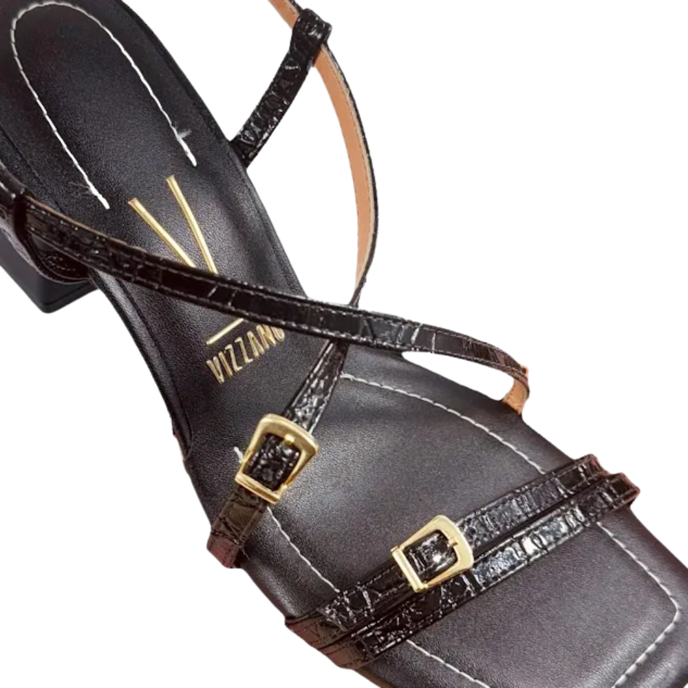 Sandália Feminina Vizzano Salto Bloco Alto Vernizado Preto 6455.136.30990.15745 - Imagem 2