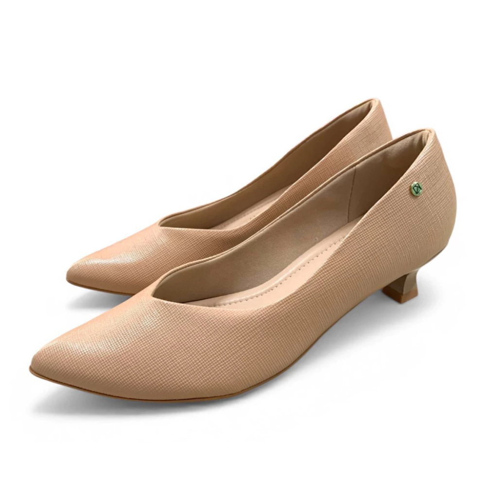 Sapato Scarpin Feminino Piccadilly Salto Taça Nude 740020 - Imagem 2